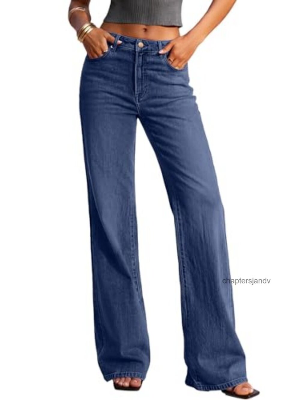 High Waisted Stretchy Wide Leg Jeans Denim Pants